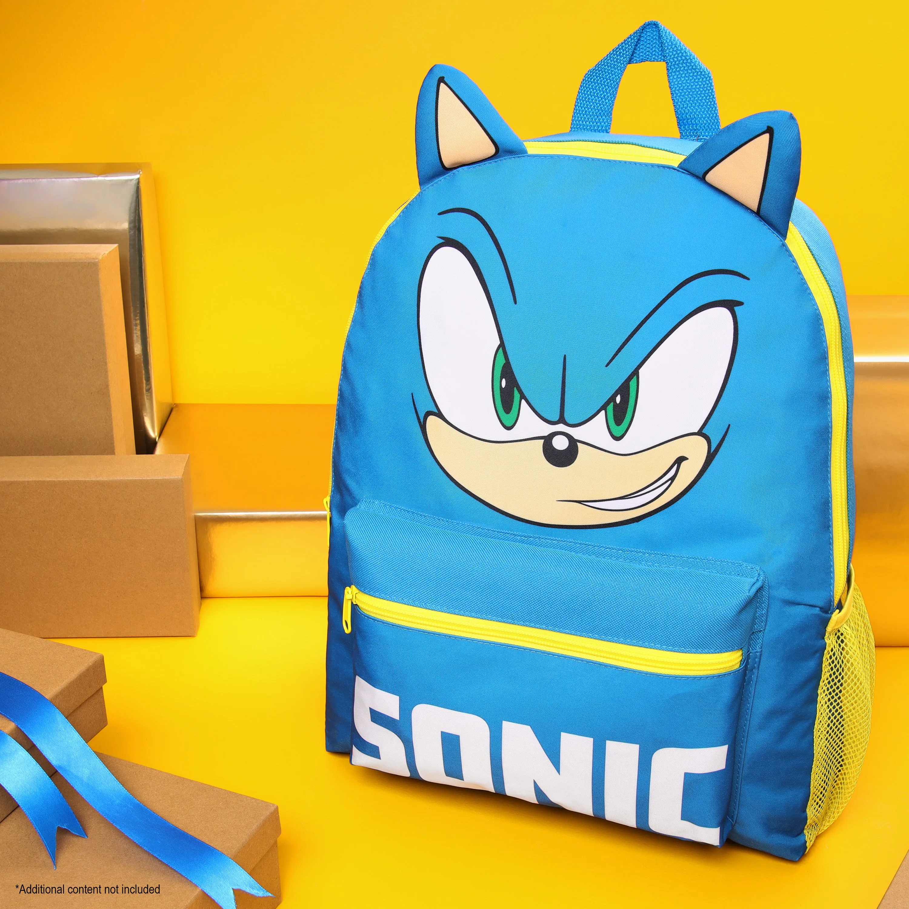 Sonic The Hedgehog School Bag Kids Backpack for Boys Blue, Kids Backpack