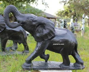 Strolling Elephant||Shona Stone Sculpture