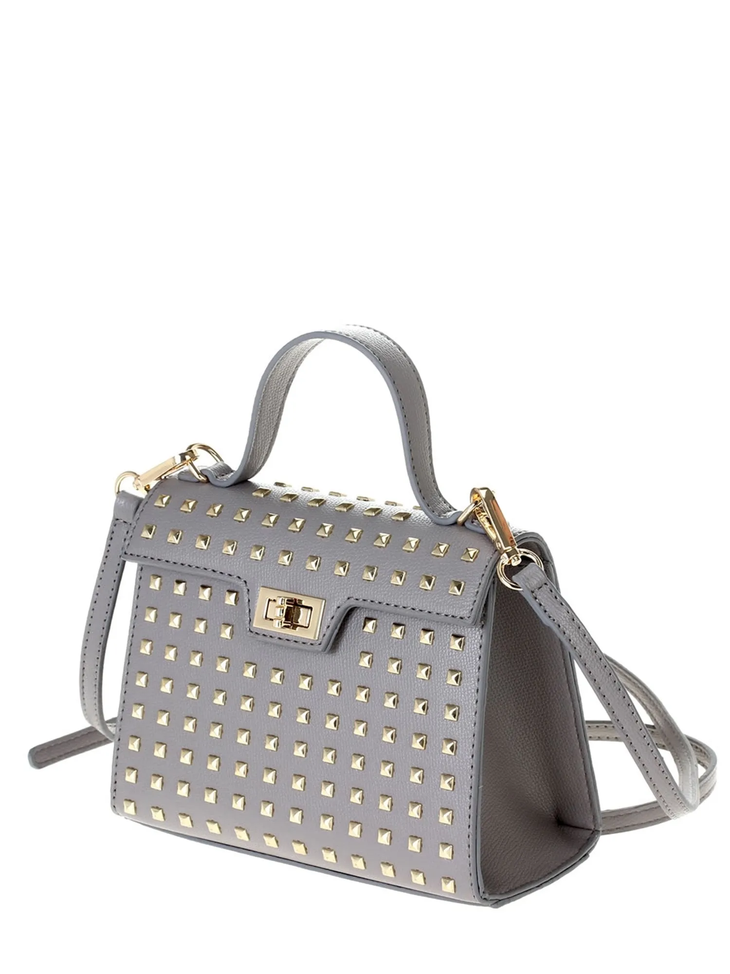 Studded Top Handle Bag