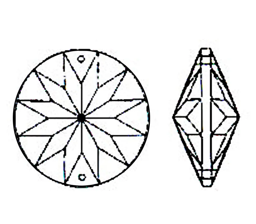 Sun Shine Round Crystal 45mm Clear Prism with Two Holes