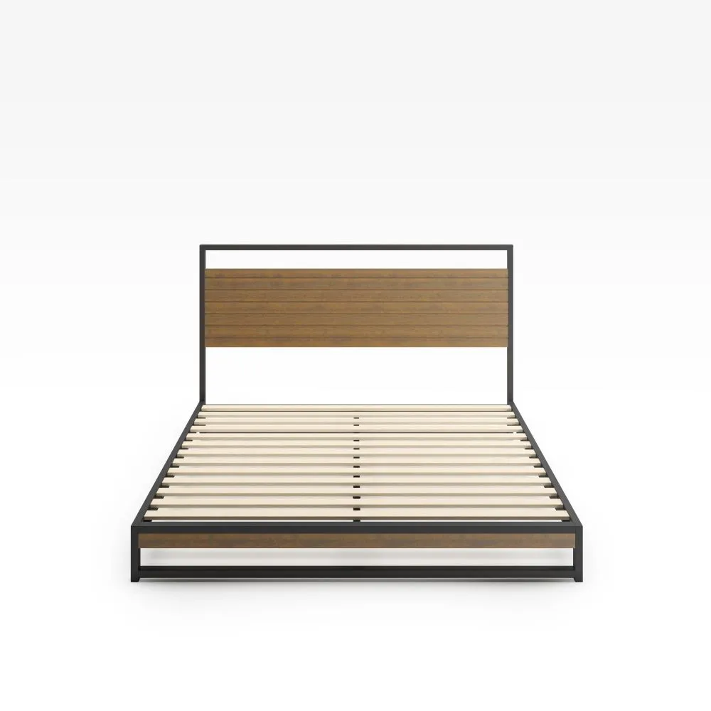 Suzanne Metal and Bamboo Platform Bed Frame