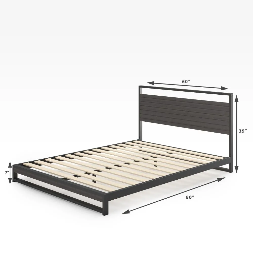 Suzanne Metal and Bamboo Platform Bed Frame