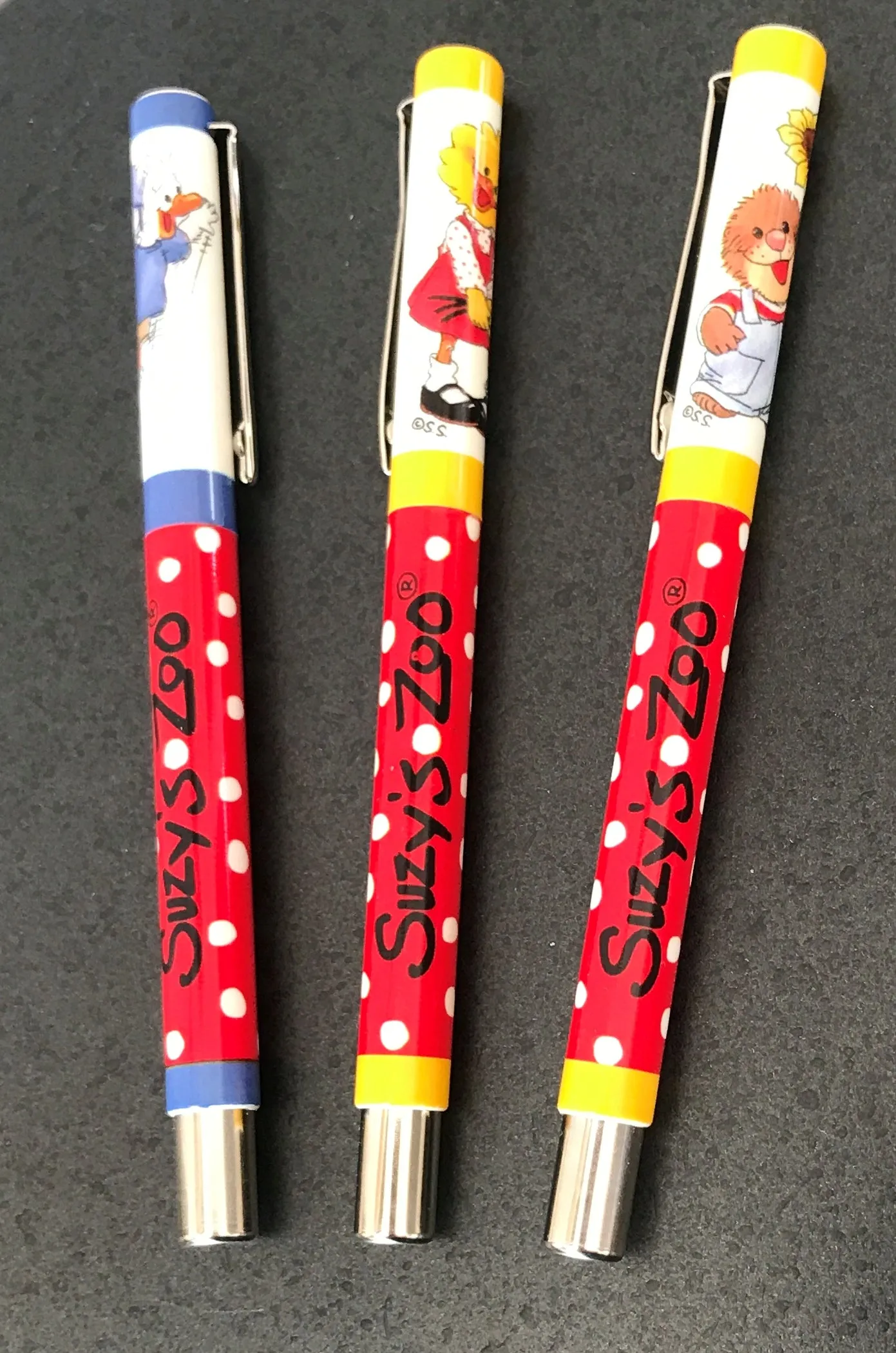 Suzy's Zoo Collectible Pens - Suzy Ducken, Jack Quacker, Ollie Marmot