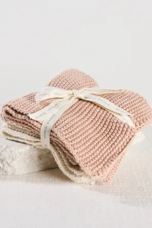 Textured Lavette Petal Wash Cloths Set of 3