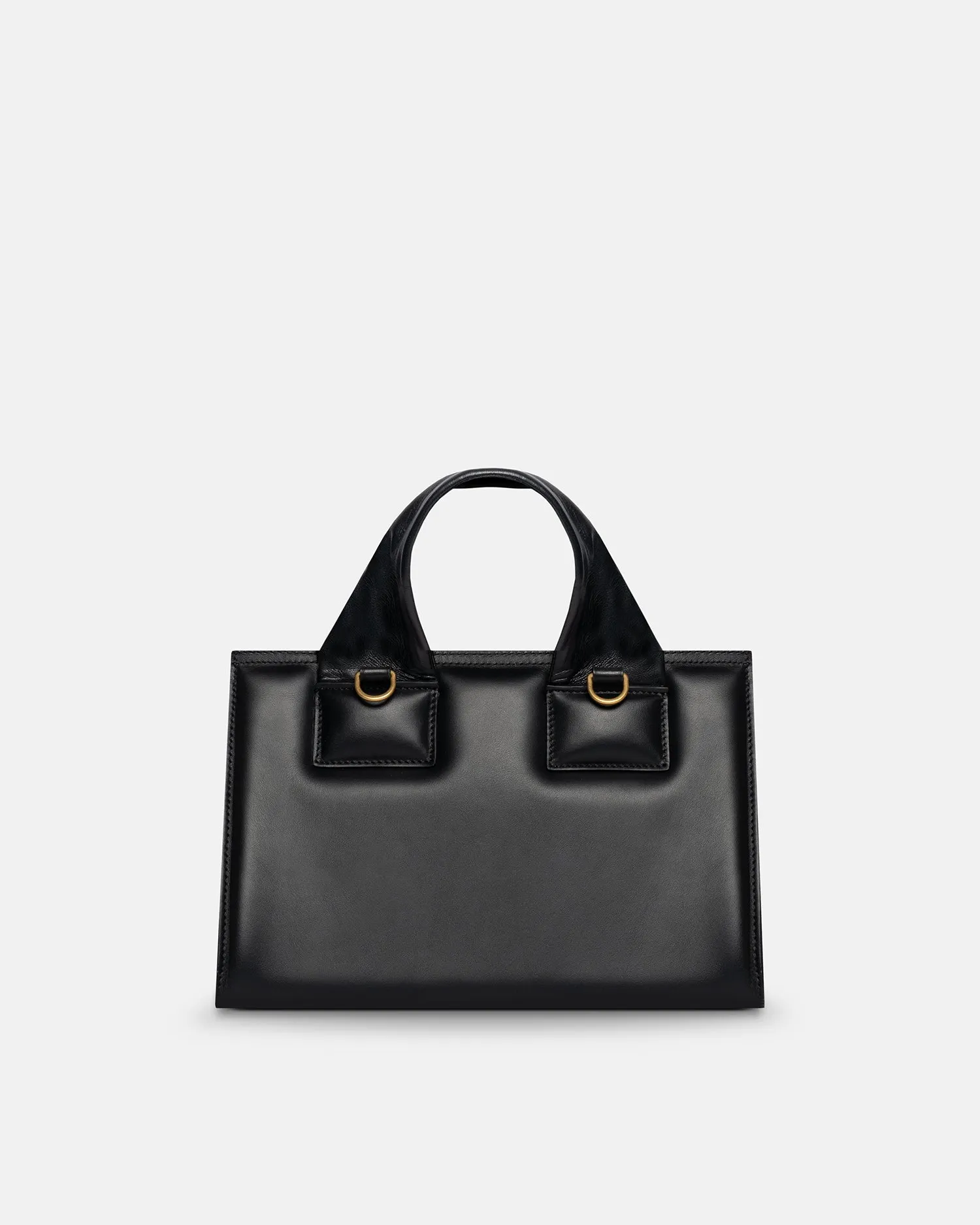 The Sandi Lock - Top Handle Bag - Black