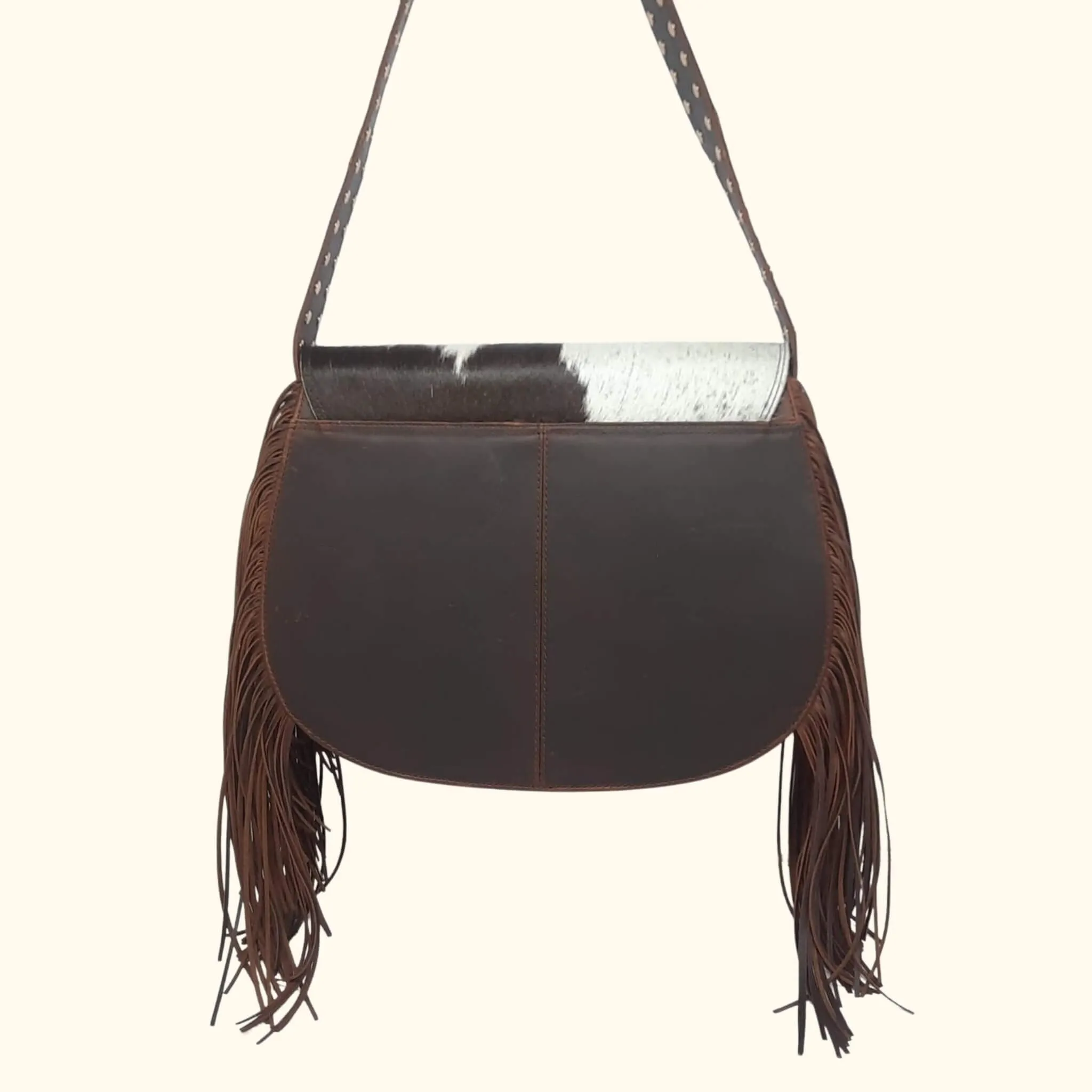 The Savannah - Cowhide Fringe Crossbody Purse