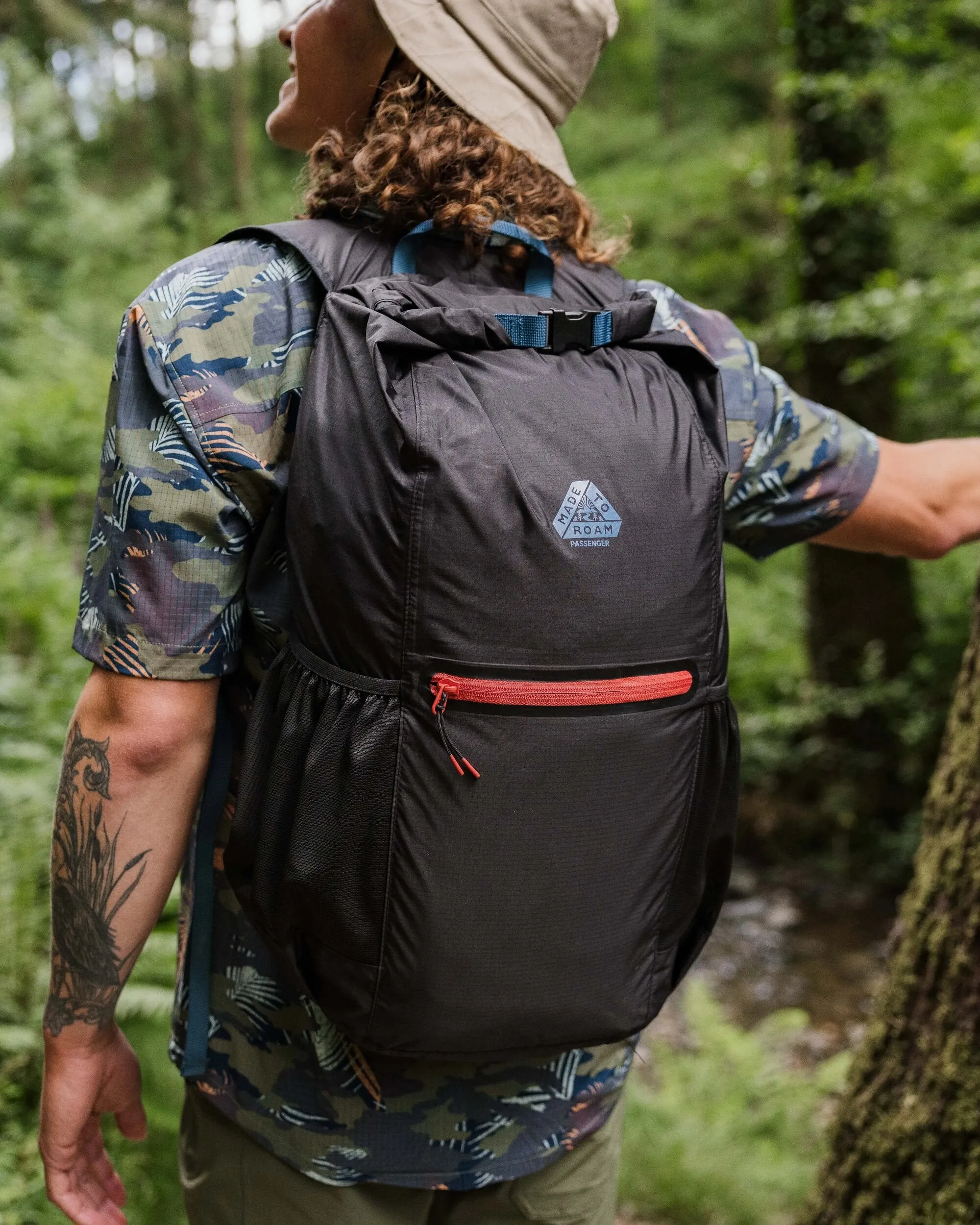 Trail Light Recycled Packable Backpack - Black