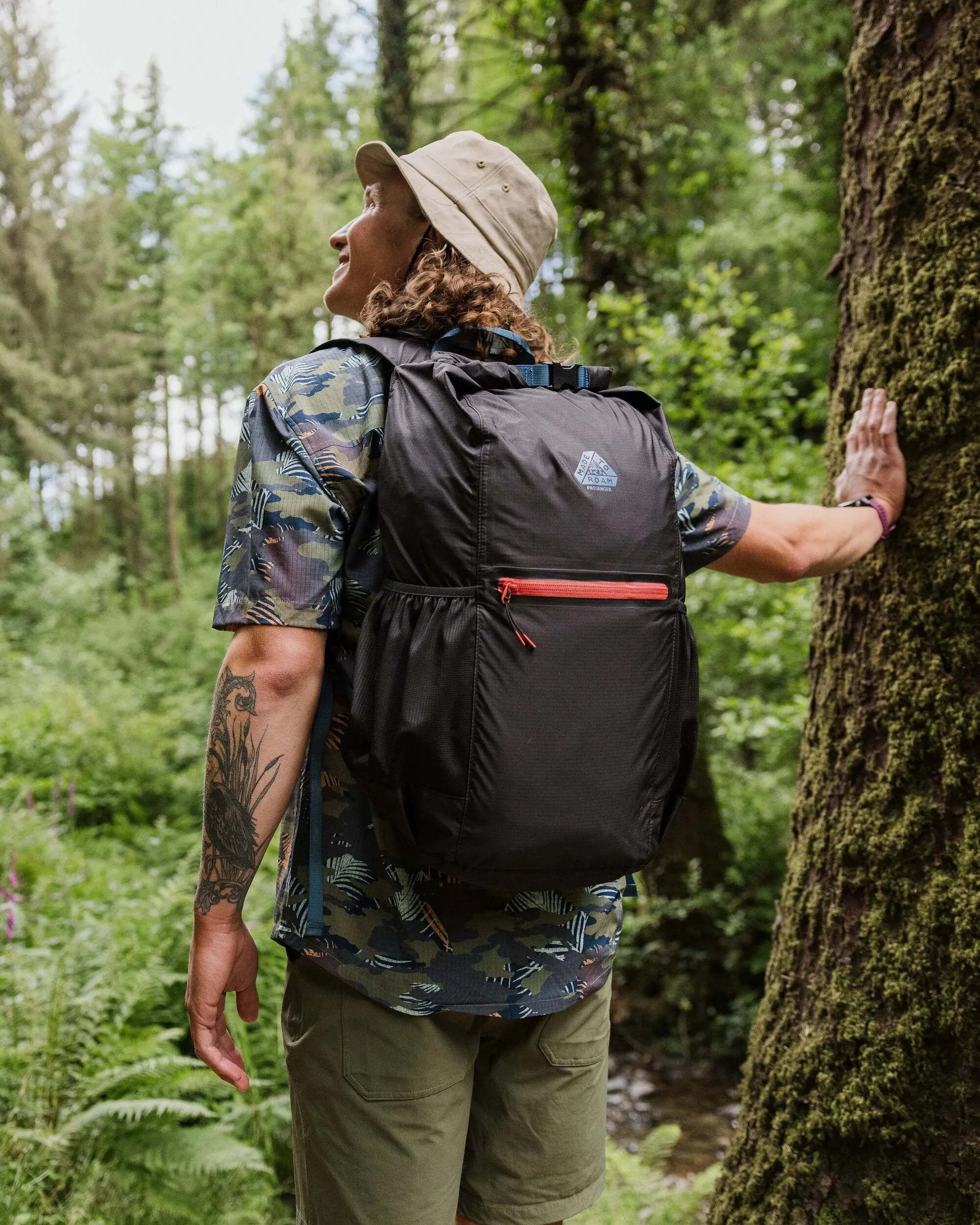 Trail Light Recycled Packable Backpack - Black