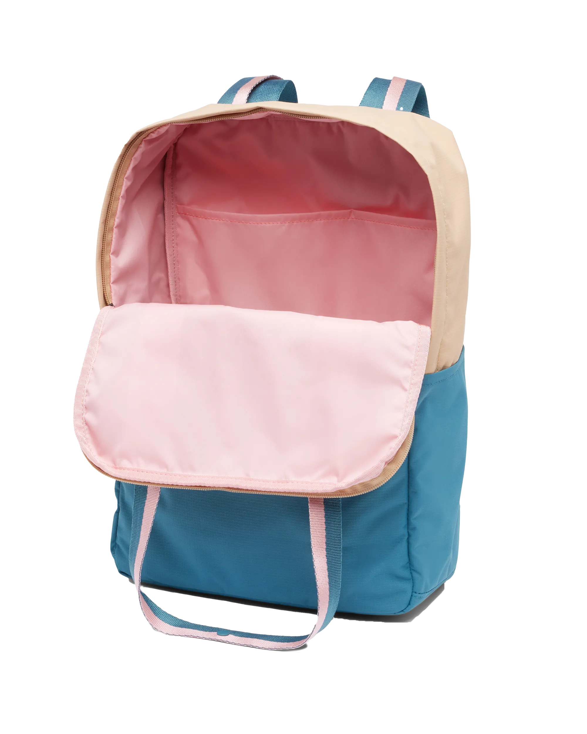 Trek Backpack in Canoe, Cloudburst & Salmon Rose