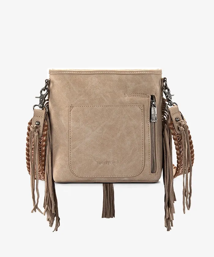 Trinity Ranch Tooled Fringe Crossbody