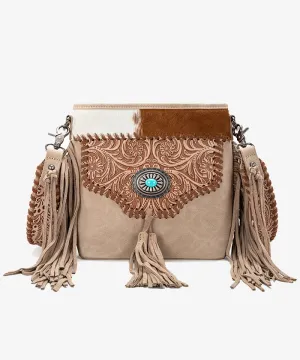 Trinity Ranch Tooled Fringe Crossbody