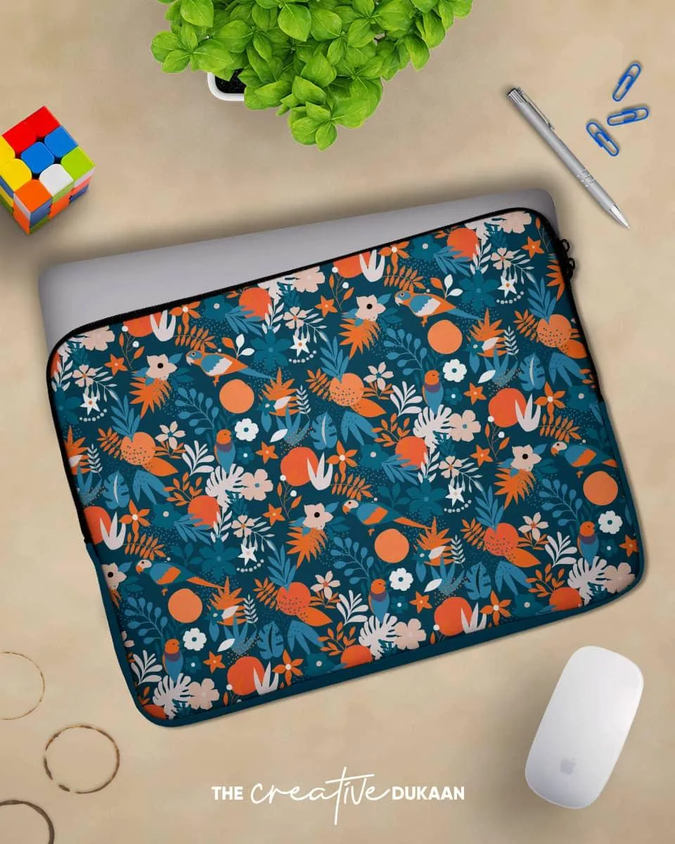 Tropical Blue Hue Designer Laptop Sleeve Bag