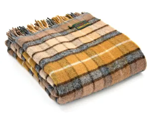 Tweedmill 100% New Wool Blanket - Natural Buchanan - Wales