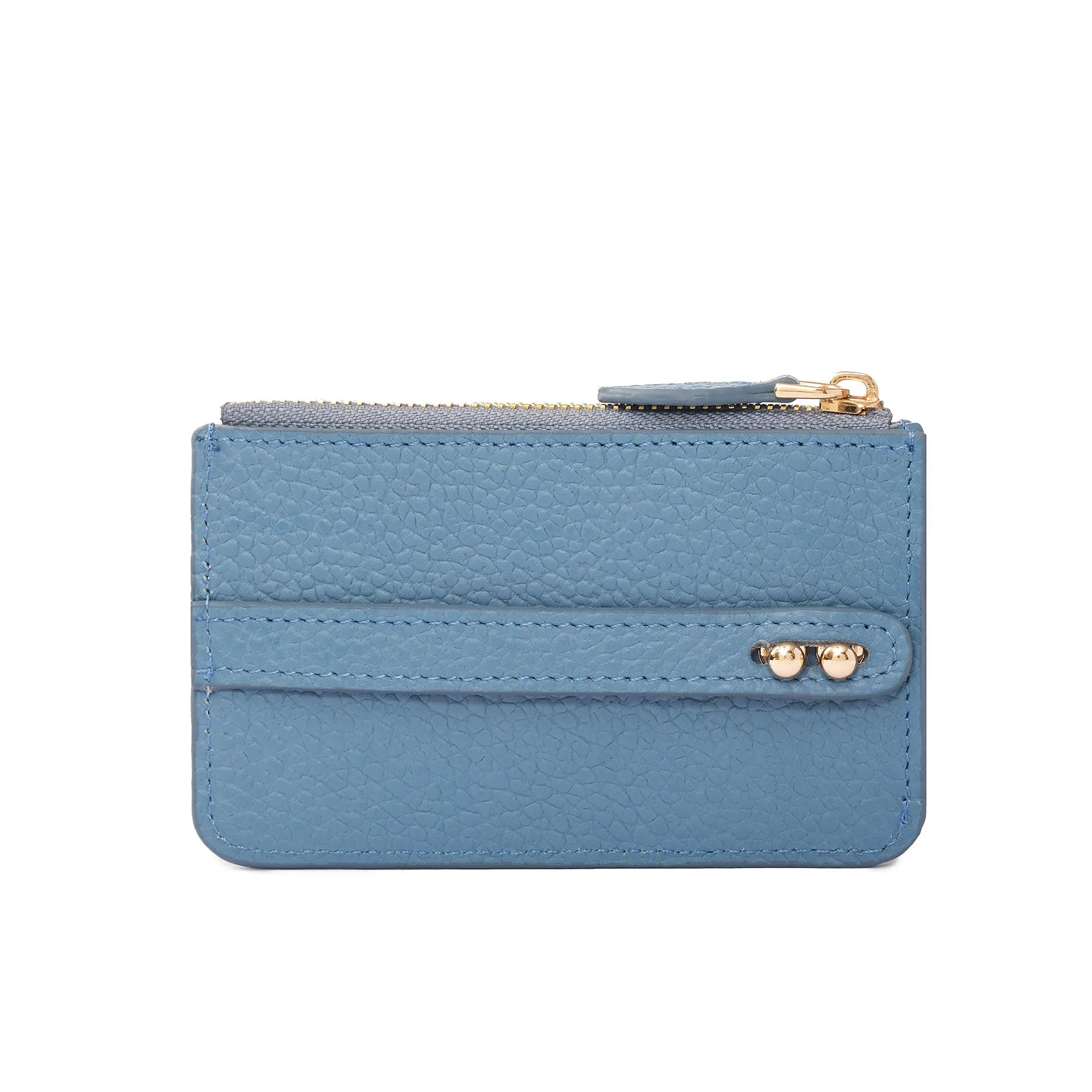 UMBI Personalized Leather Mini Wallet - Blue