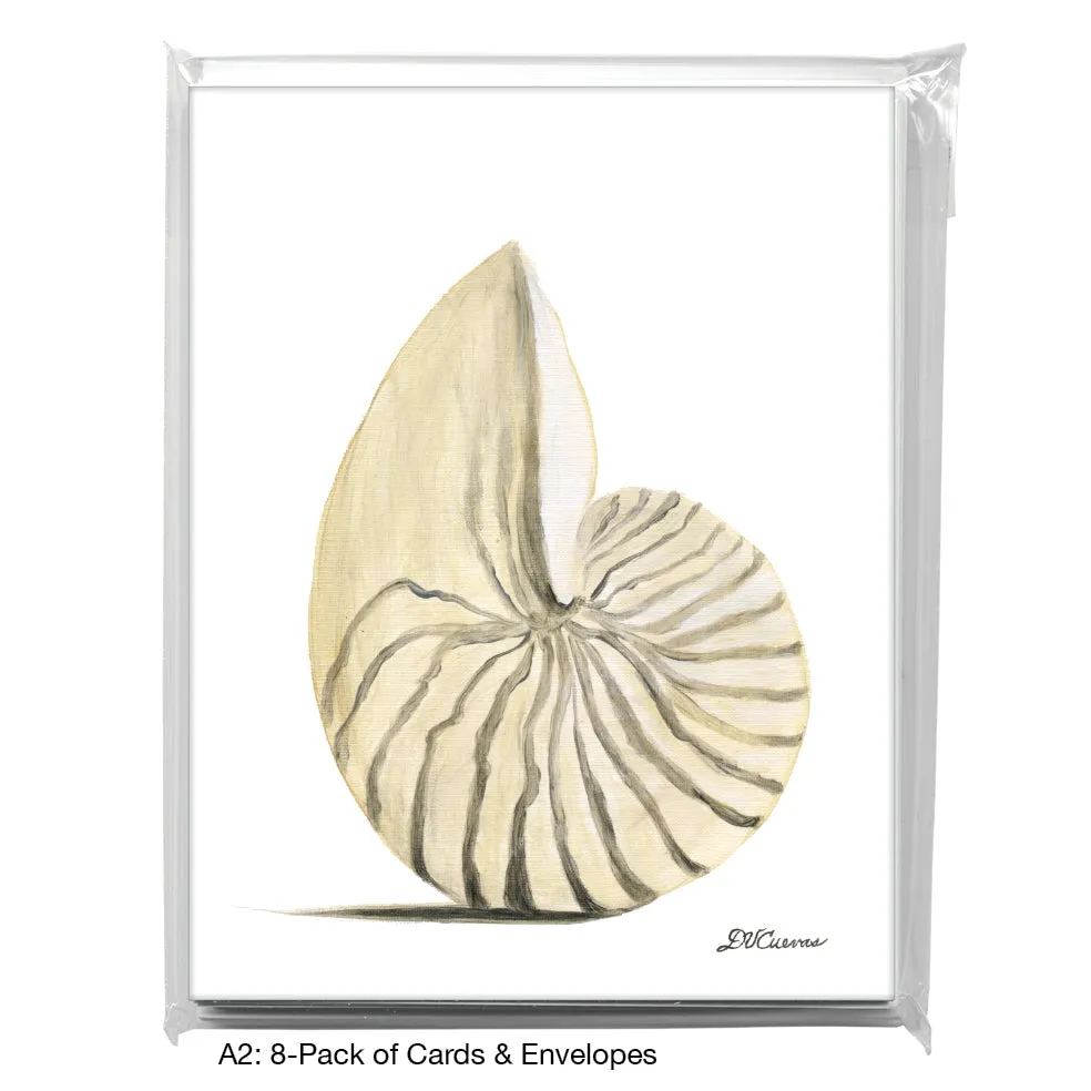 Upright Sea Shell, Greeting Card (8258)