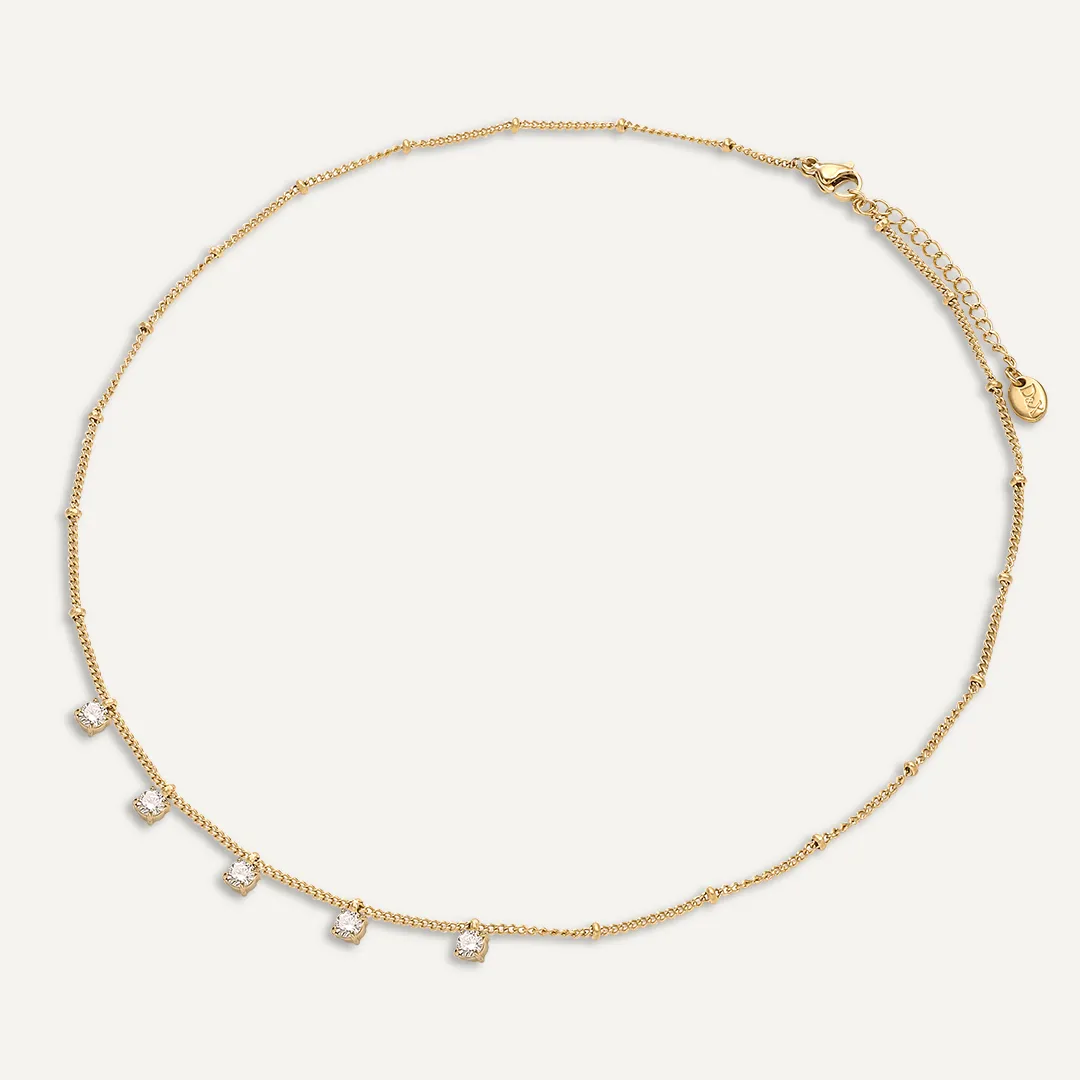 Vibes | Dazzling Droplet Necklace | 18K Gold-Plated