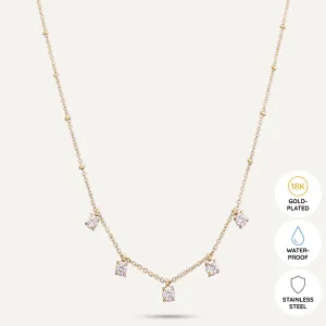 Vibes | Dazzling Droplet Necklace | 18K Gold-Plated