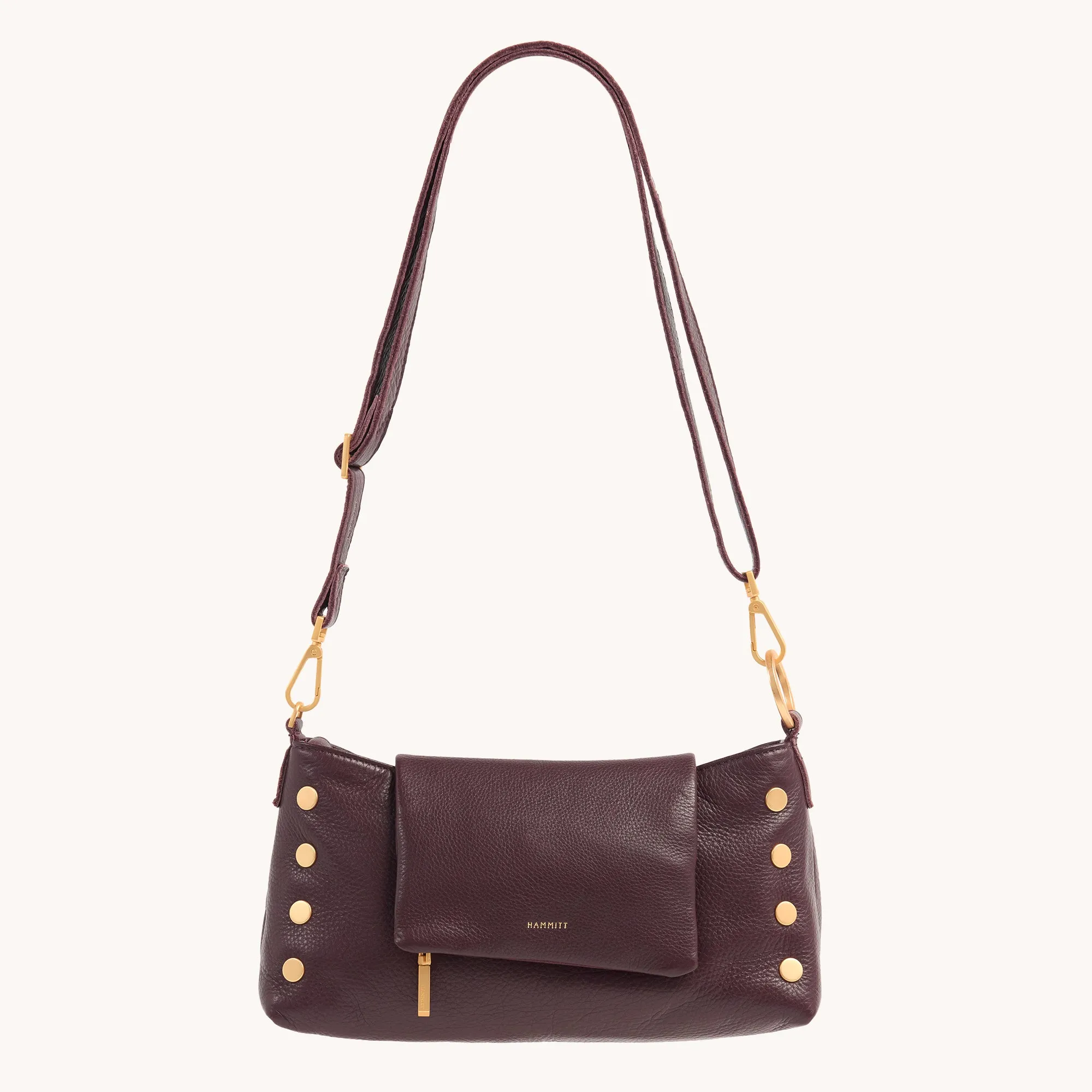 VIP Satchel | Cabernet Pebble/Brushed Gold