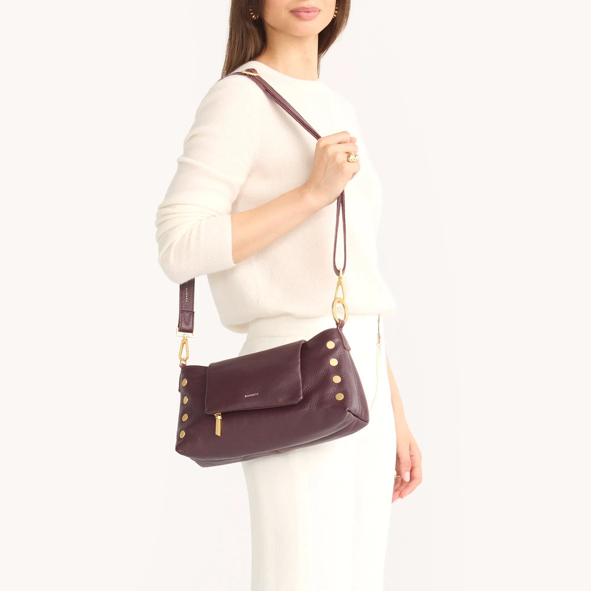 VIP Satchel | Cabernet Pebble/Brushed Gold