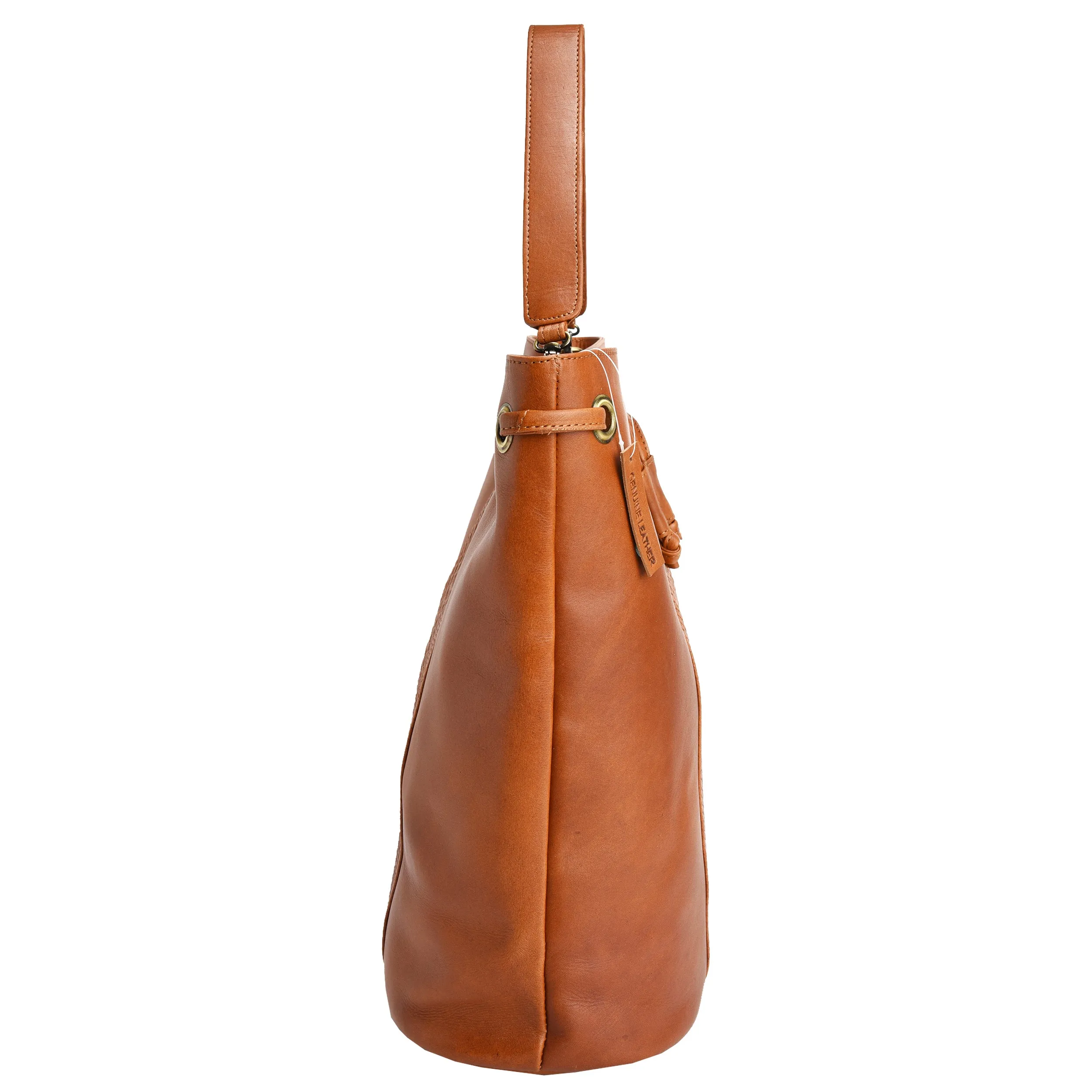 Vipera Snake Embossed Leather Bucket Bag #LB577