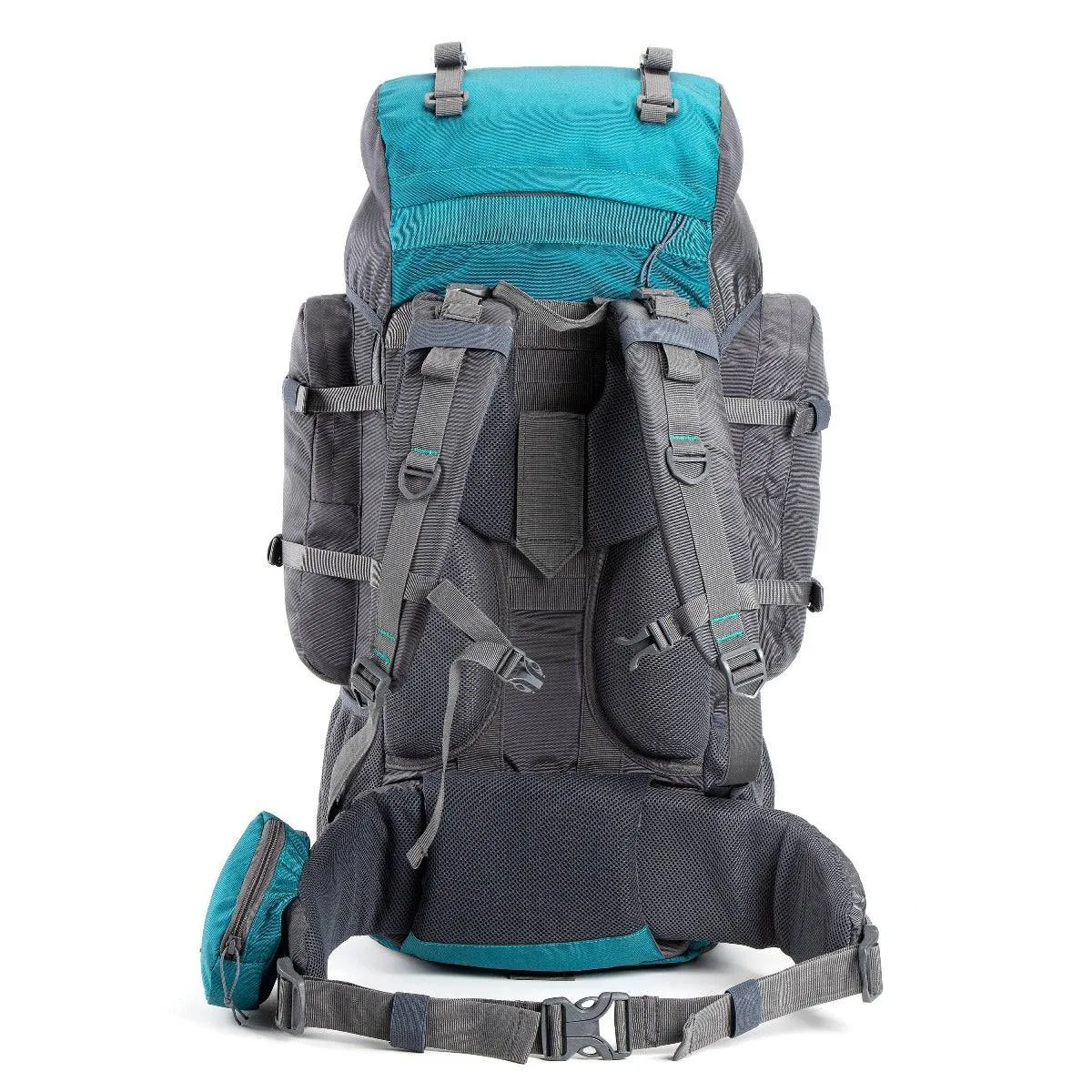 Walker Trekking and Backpacking Rucksack - 65 Litre - Grey & Sea Green