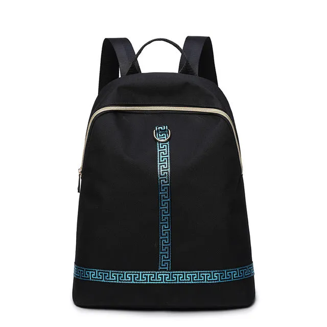 Women's Fashion Waterproof Oxford Fabric Backpack -Black,Blue,Orange,Pink,Red