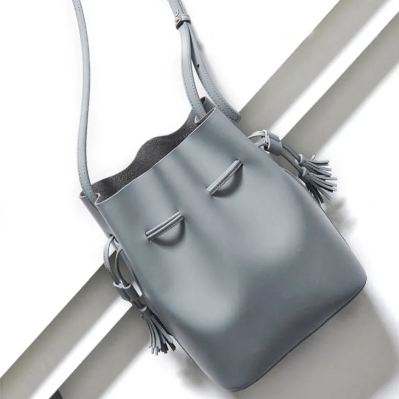 Womens Leather Bucket Bag Small Crossbody Bags Purse for Women