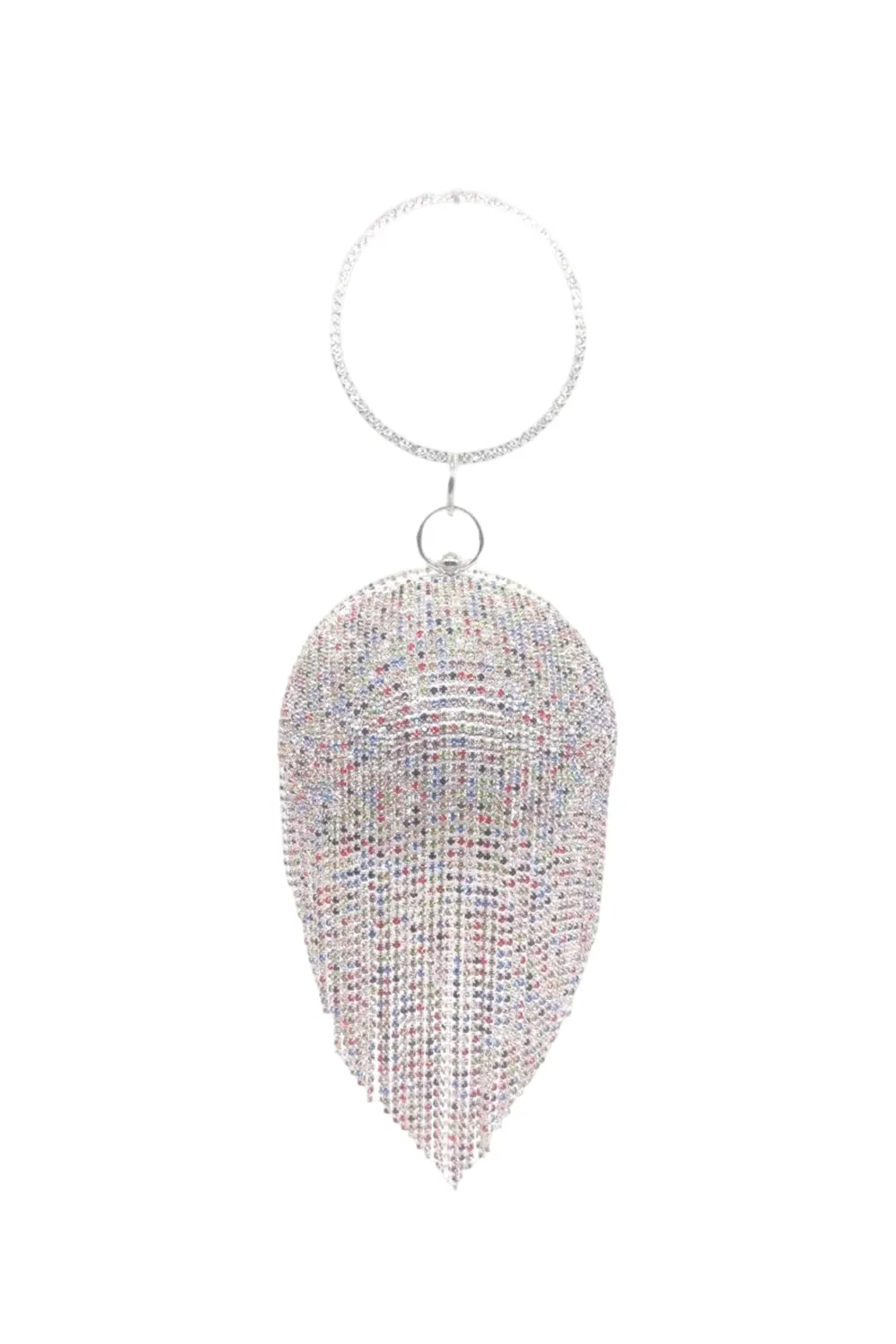 Women¡¯s Rhinestone Fringe Disco Ball Evening Clutch Bags