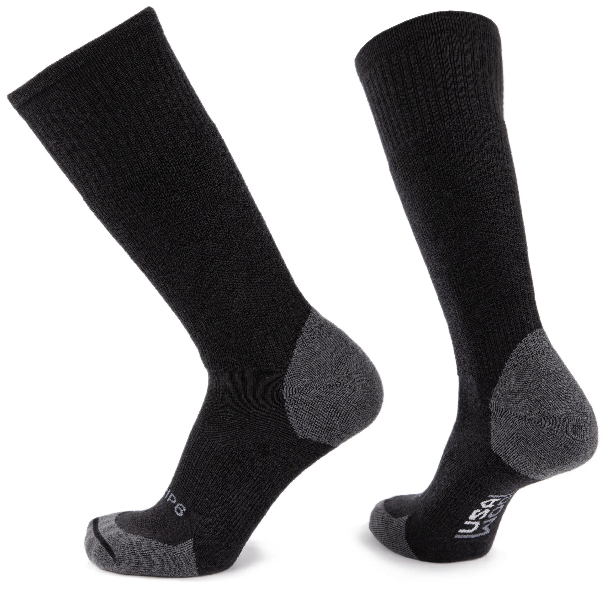 Wool Boot Sock - Black 2 Pair