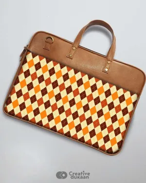 Woven Checkered - The Vegan Leather Laptop Bag