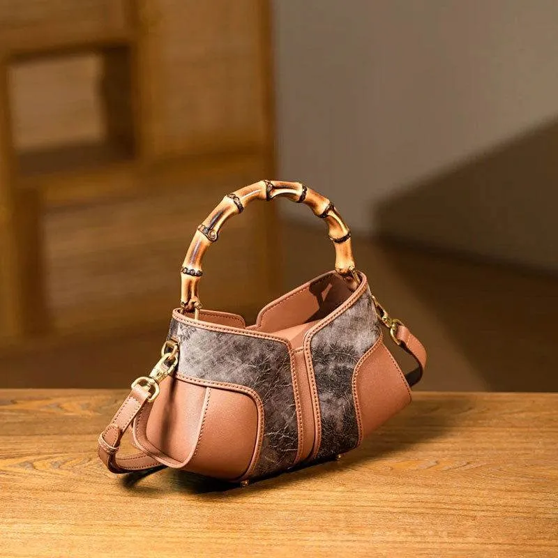 Xiangyunsha Silk Song Brocade Bamboo Wing Bag Designer Handbag