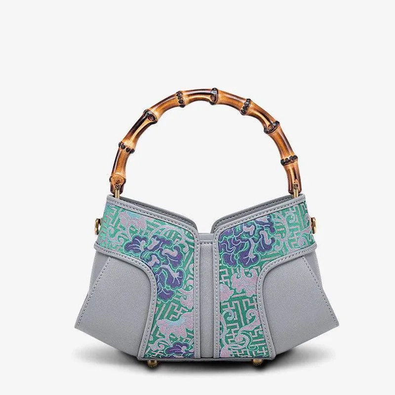 Xiangyunsha Silk Song Brocade Bamboo Wing Bag Designer Handbag